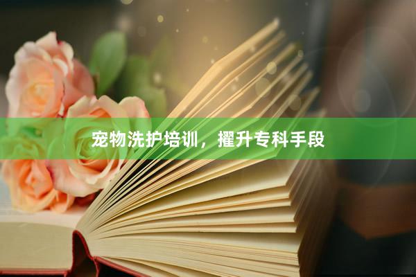 宠物洗护培训，擢升专科手段